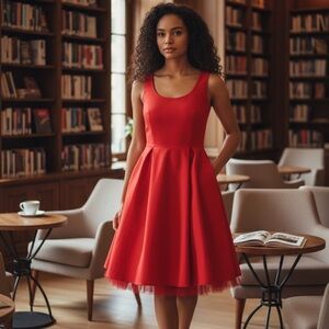 Ideology Red Midi Dress